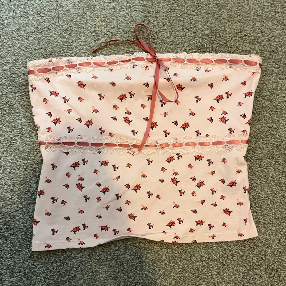 Floral Pink Crop Top